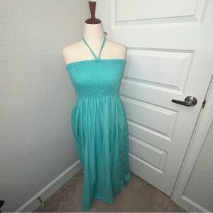 La Leela Smocked Halter Maxi Dress